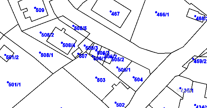 Parcela st. 506/2 v KÚ Kynšperk nad Ohří, Katastrální mapa