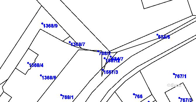 Parcela st. 768/2 v KÚ Kynšperk nad Ohří, Katastrální mapa