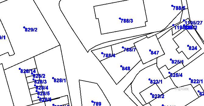 Parcela st. 788/4 v KÚ Kynšperk nad Ohří, Katastrální mapa