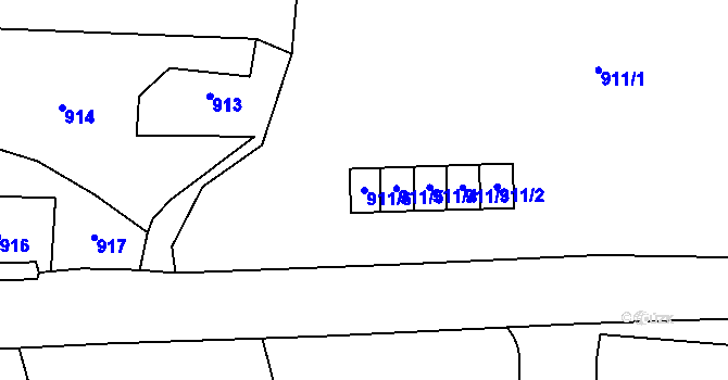 Parcela st. 911/6 v KÚ Kynšperk nad Ohří, Katastrální mapa