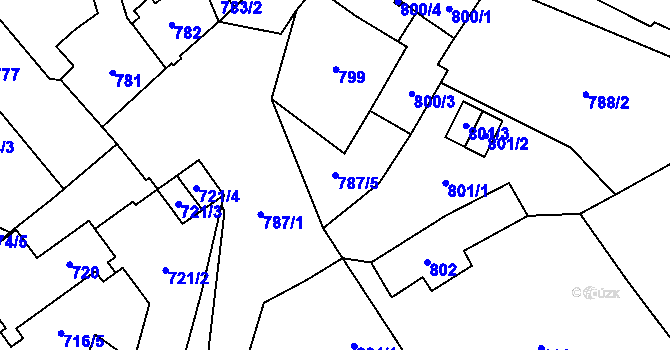 Parcela st. 787/5 v KÚ Kynšperk nad Ohří, Katastrální mapa