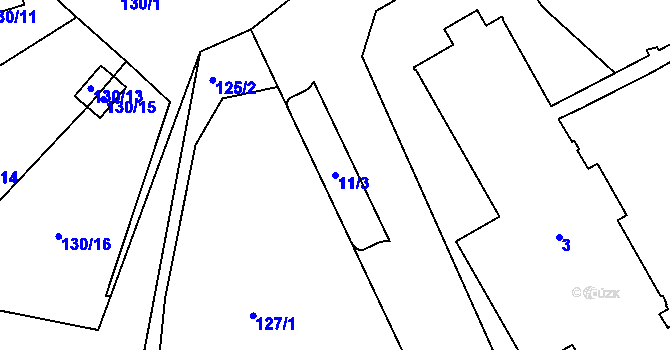 Parcela st. 11/3 v KÚ Liboc u Kynšperka nad Ohří, Katastrální mapa