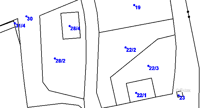 Parcela st. 21 v KÚ Liboc u Kynšperka nad Ohří, Katastrální mapa