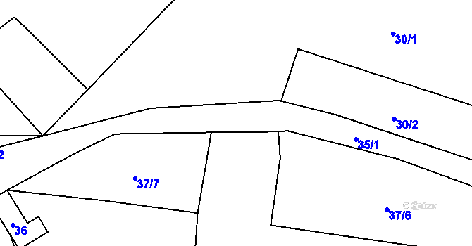 Parcela st. 35 v KÚ Štědrá u Kynšperka nad Ohří, Katastrální mapa