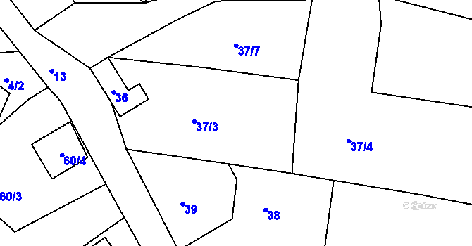 Parcela st. 37/3 v KÚ Štědrá u Kynšperka nad Ohří, Katastrální mapa