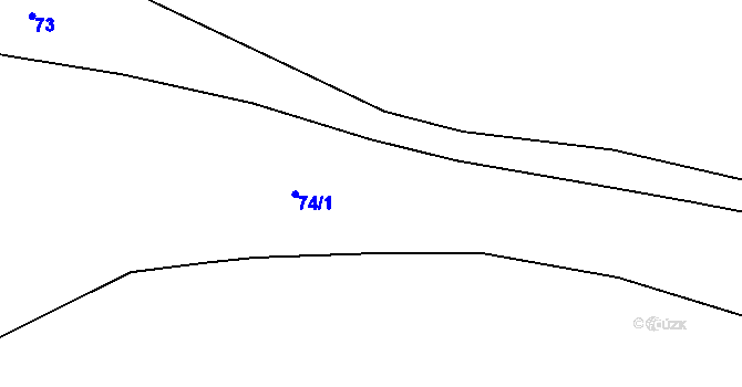Parcela st. 74/1 v KÚ Štědrá u Kynšperka nad Ohří, Katastrální mapa