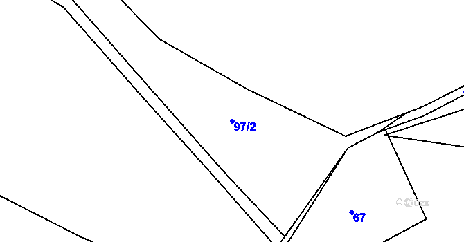 Parcela st. 97/2 v KÚ Štědrá u Kynšperka nad Ohří, Katastrální mapa