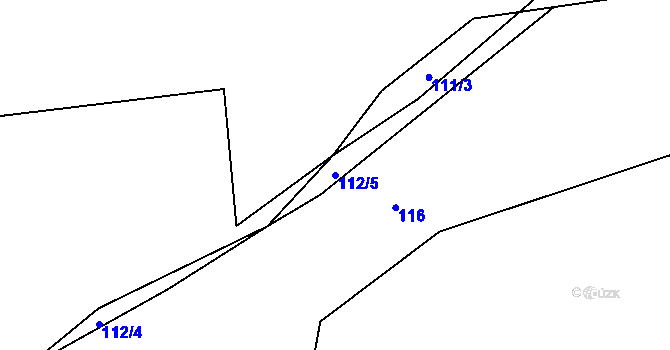 Parcela st. 112/5 v KÚ Štědrá u Kynšperka nad Ohří, Katastrální mapa