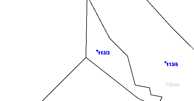 Parcela st. 113/3 v KÚ Štědrá u Kynšperka nad Ohří, Katastrální mapa