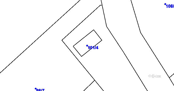 Parcela st. 101/4 v KÚ Štědrá u Kynšperka nad Ohří, Katastrální mapa