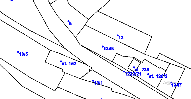 Parcela st. 16/1 v KÚ Radošov u Kyselky, Katastrální mapa