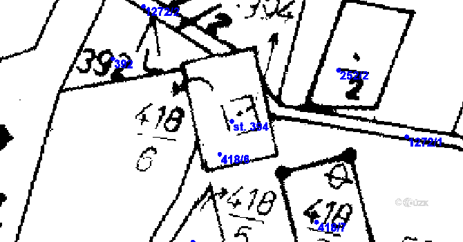 Parcela st. 394 v KÚ Radošov u Kyselky, Katastrální mapa