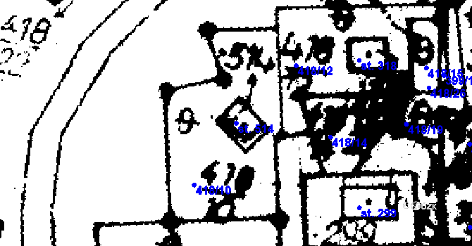 Parcela st. 514 v KÚ Radošov u Kyselky, Katastrální mapa