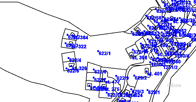 Parcela st. 622/1 v KÚ Radošov u Kyselky, Katastrální mapa