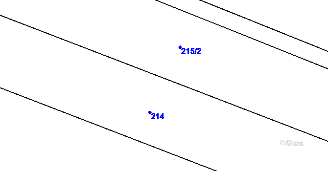 Parcela st. 215/1 v KÚ Kyselovice, Katastrální mapa