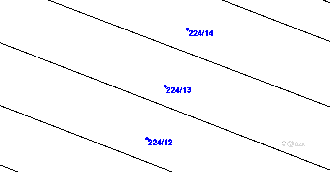 Parcela st. 224/13 v KÚ Kyselovice, Katastrální mapa