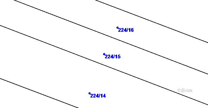 Parcela st. 224/15 v KÚ Kyselovice, Katastrální mapa