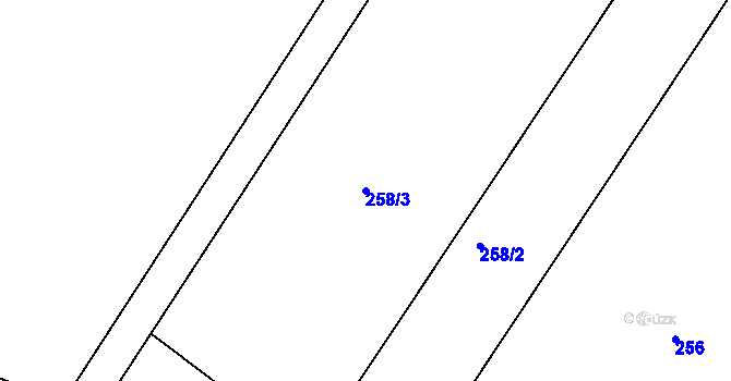 Parcela st. 258/3 v KÚ Kyselovice, Katastrální mapa