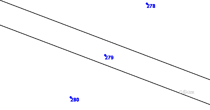 Parcela st. 279 v KÚ Kyselovice, Katastrální mapa