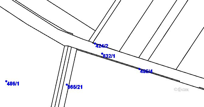Parcela st. 832/1 v KÚ Kyselovice, Katastrální mapa