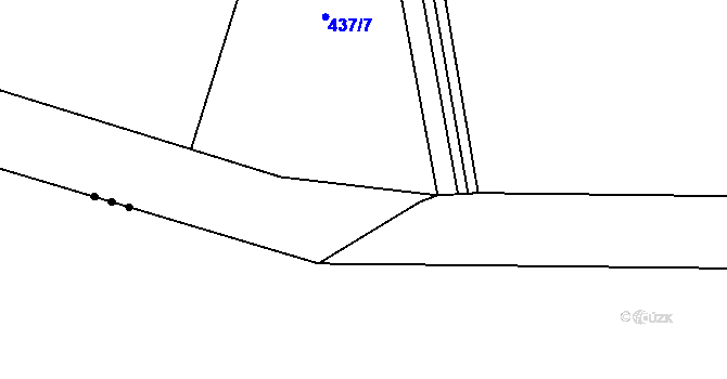 Parcela st. 437/2 v KÚ Kyselovice, Katastrální mapa