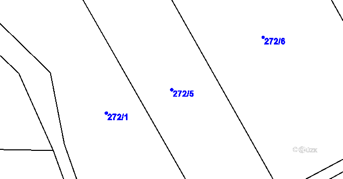 Parcela st. 272/5 v KÚ Kyšice, Katastrální mapa