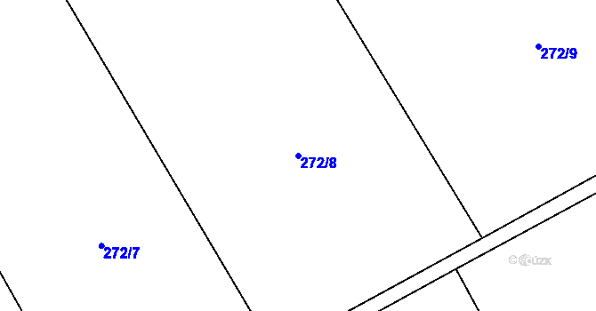 Parcela st. 272/8 v KÚ Kyšice, Katastrální mapa