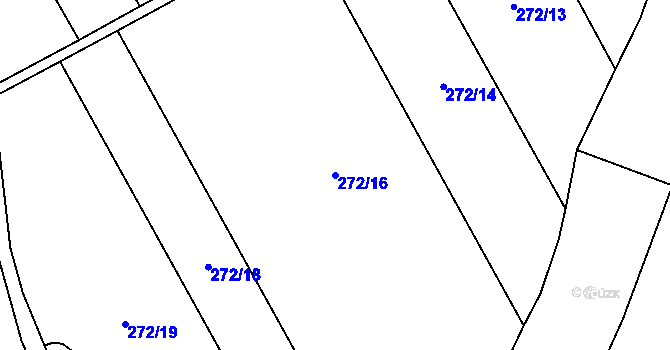 Parcela st. 272/16 v KÚ Kyšice, Katastrální mapa