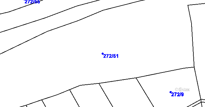 Parcela st. 272/51 v KÚ Kyšice, Katastrální mapa