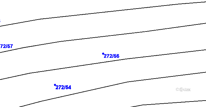 Parcela st. 272/56 v KÚ Kyšice, Katastrální mapa