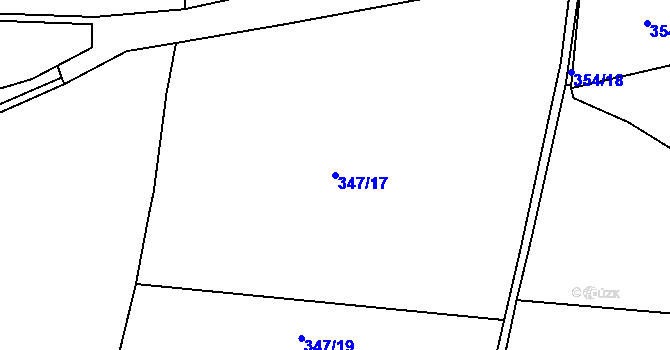 Parcela st. 347/17 v KÚ Kyšice, Katastrální mapa