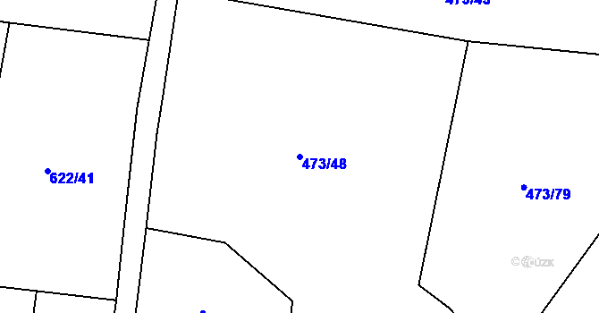 Parcela st. 473/48 v KÚ Kyšice, Katastrální mapa