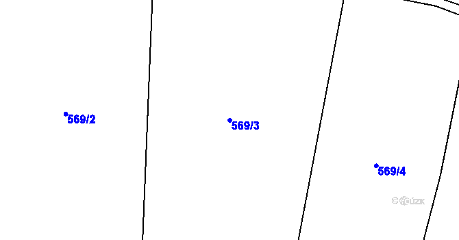 Parcela st. 569/3 v KÚ Kyšice, Katastrální mapa