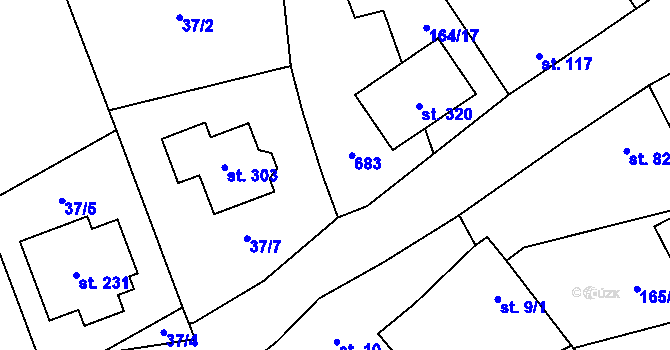 Parcela st. 11 v KÚ Kyšice, Katastrální mapa