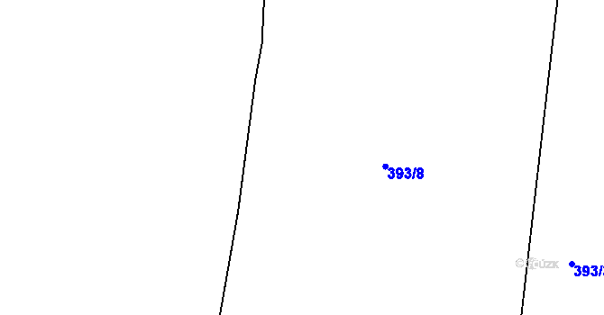 Parcela st. 393/1 v KÚ Kyšice, Katastrální mapa