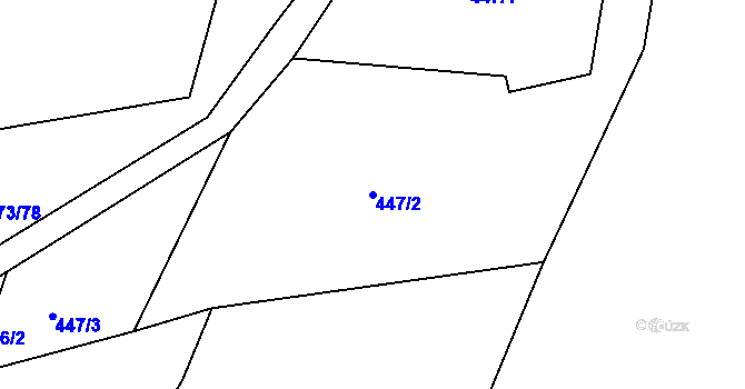 Parcela st. 447/2 v KÚ Kyšice, Katastrální mapa
