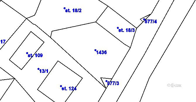 Parcela st. 18/1 v KÚ Kyškovice, Katastrální mapa