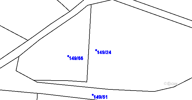 Parcela st. 149/24 v KÚ Kyškovice, Katastrální mapa