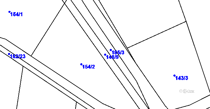 Parcela st. 148/9 v KÚ Kytín, Katastrální mapa