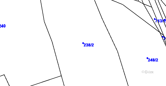 Parcela st. 238/2 v KÚ Kytín, Katastrální mapa
