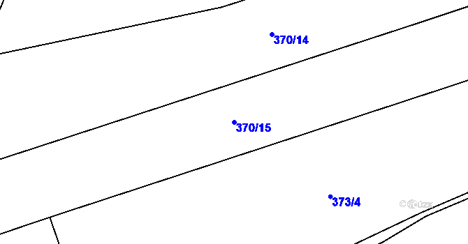 Parcela st. 370/15 v KÚ Kytín, Katastrální mapa