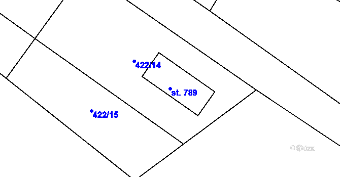 Parcela st. 789 v KÚ Kytín, Katastrální mapa
