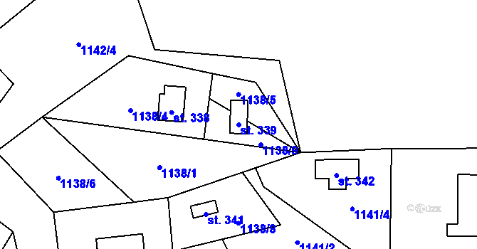 Parcela st. 339 v KÚ Falknov, Katastrální mapa