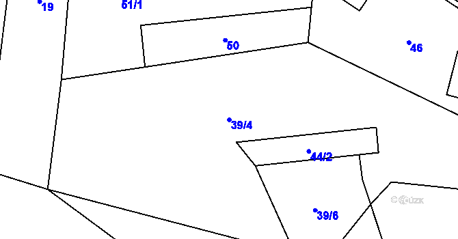 Parcela st. 39/4 v KÚ Falknov, Katastrální mapa