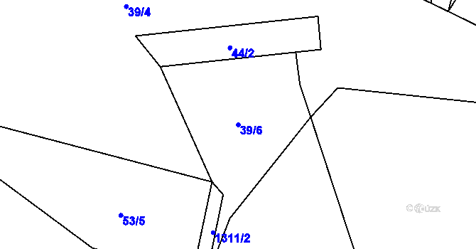 Parcela st. 39/6 v KÚ Falknov, Katastrální mapa