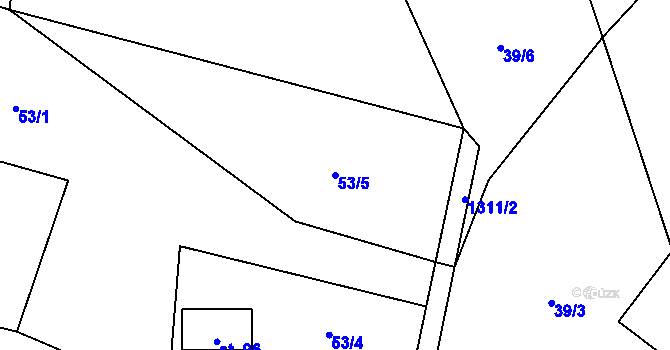 Parcela st. 53/5 v KÚ Falknov, Katastrální mapa