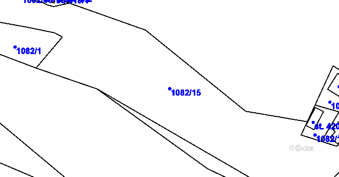 Parcela st. 1082/15 v KÚ Falknov, Katastrální mapa
