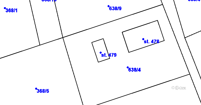 Parcela st. 479 v KÚ Falknov, Katastrální mapa