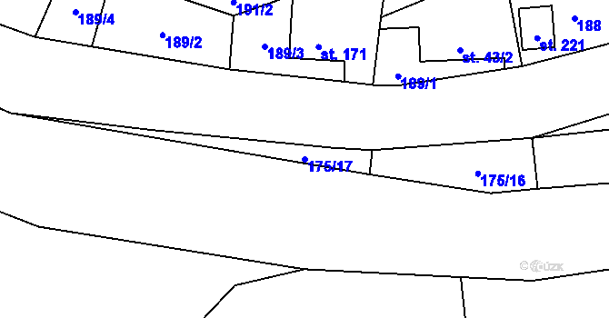 Parcela st. 175/17 v KÚ Kytlické Mlýny, Katastrální mapa