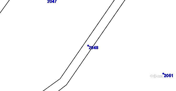Parcela st. 2048 v KÚ Kyžlířov, Katastrální mapa